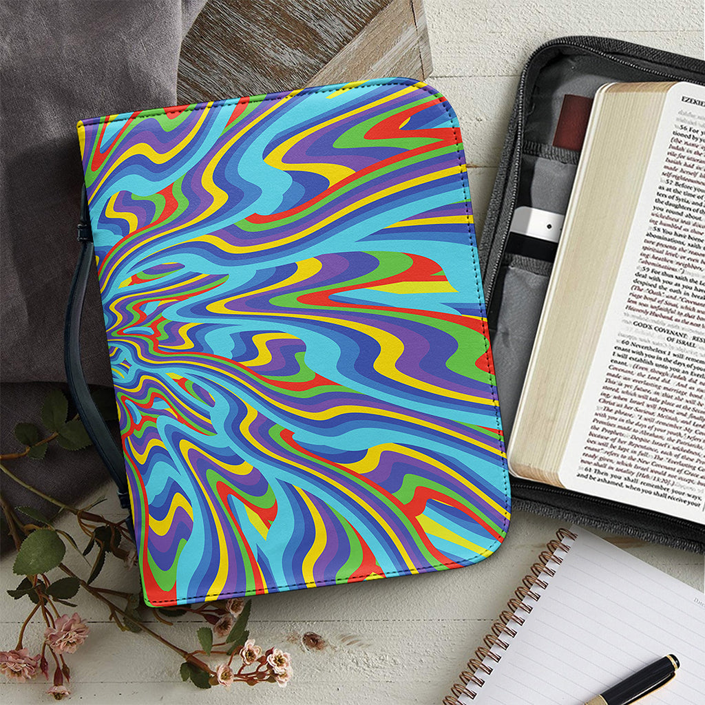 Psychedelic Print Leather Bible Cover