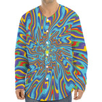 Psychedelic Print Long Sleeve Baseball Jersey