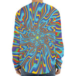Psychedelic Print Long Sleeve Baseball Jersey