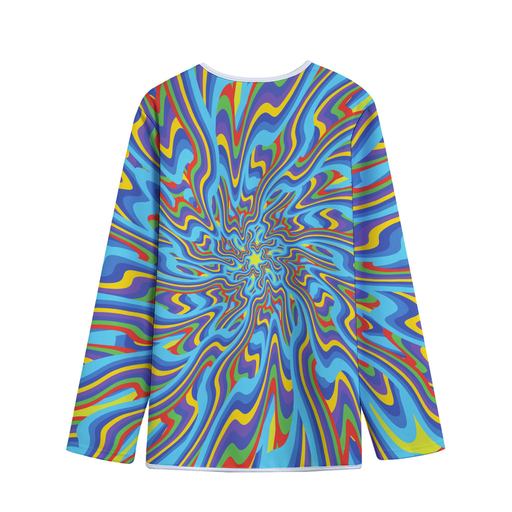 Psychedelic Print Long Sleeve Short Coat