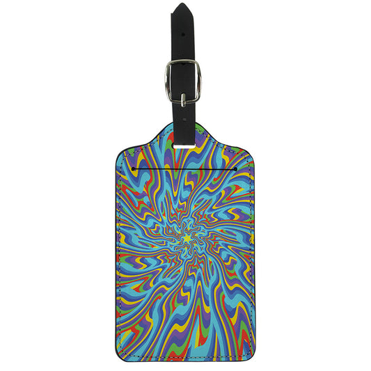 Psychedelic Print Luggage Tag
