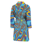 Psychedelic Print Men's Bathrobe