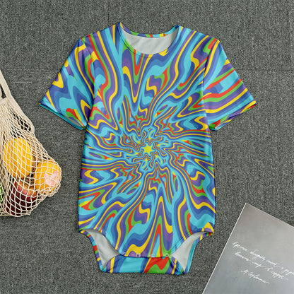 Psychedelic Print Men's Bodysuit
