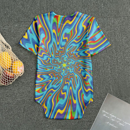 Psychedelic Print Men's Bodysuit