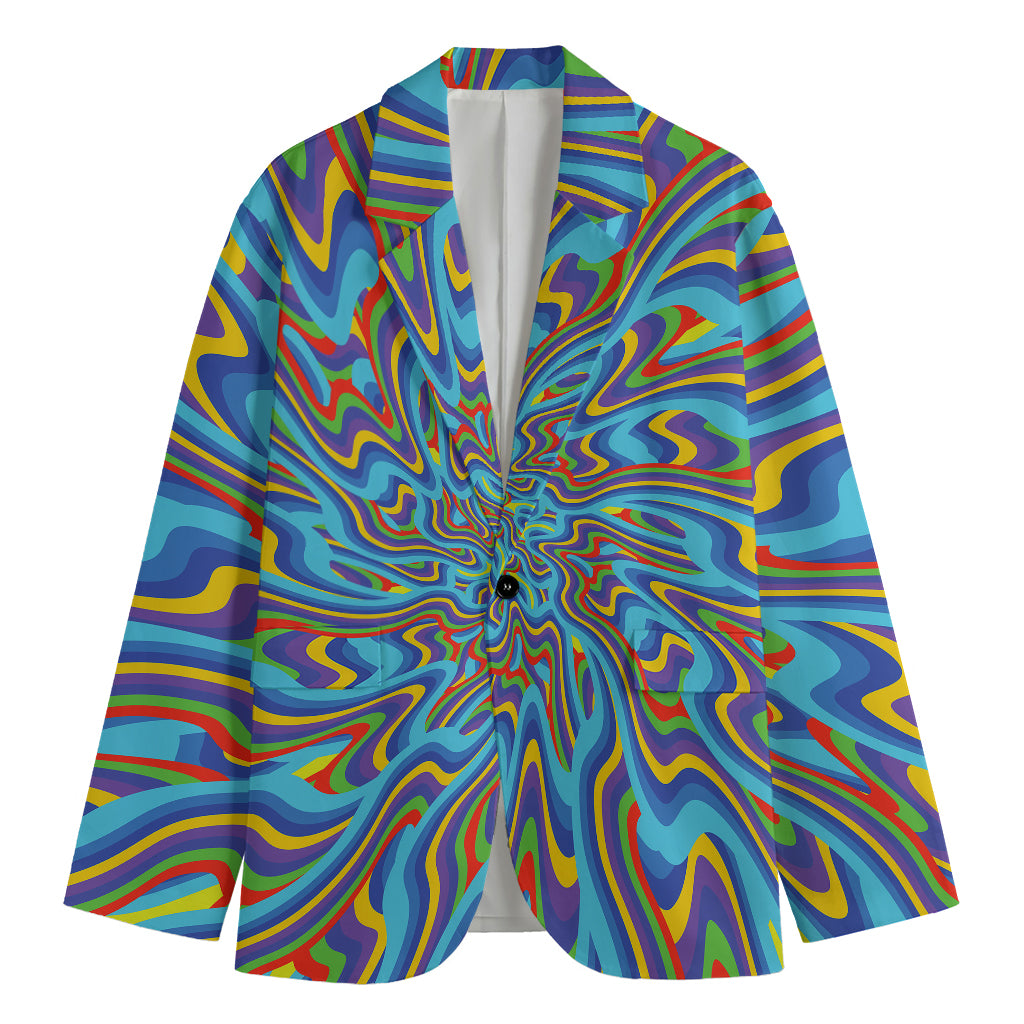 Psychedelic Print Men's Cotton Blazer
