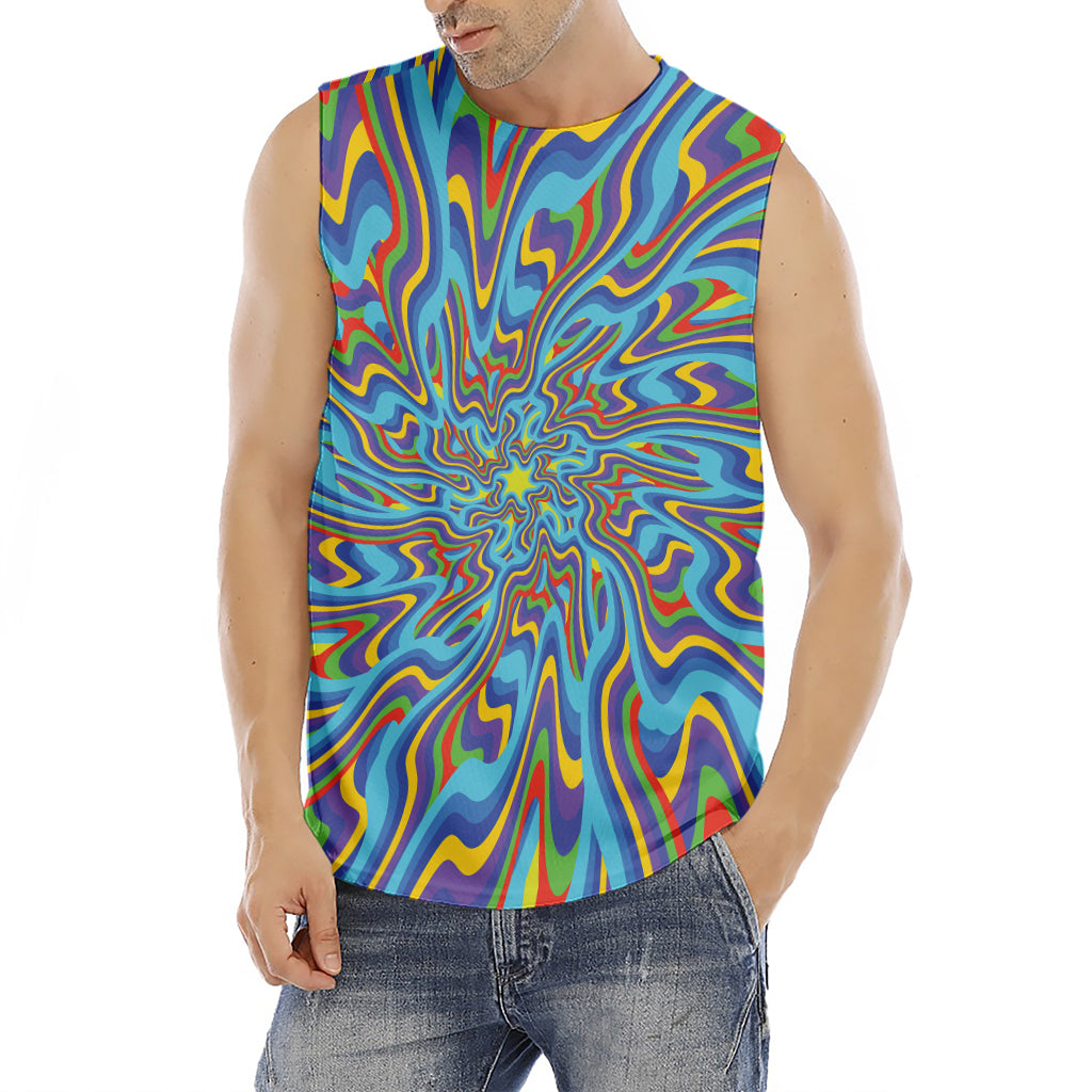 Psychedelic Print Men's Fitness Tank Top