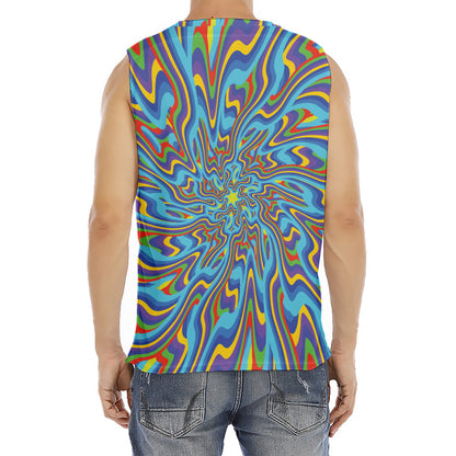 Psychedelic Print Men's Fitness Tank Top