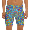 Psychedelic Print Men's Long Boxer Briefs