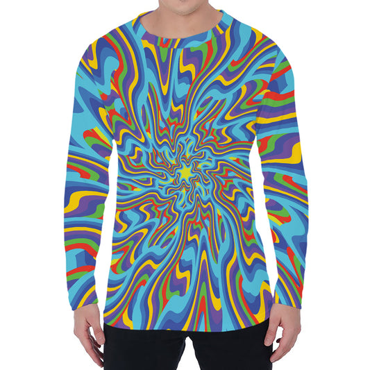 Psychedelic Print Men's Long Sleeve T-Shirt