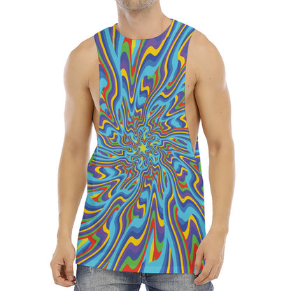 Psychedelic Print Men's Muscle Tank Top