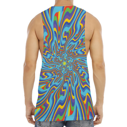 Psychedelic Print Men's Muscle Tank Top