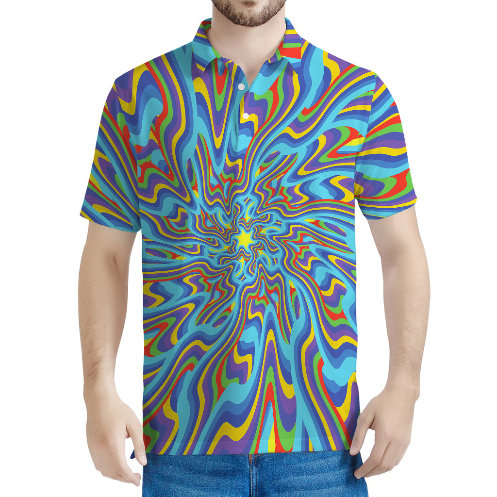 Psychedelic Print Men's Polo Shirt