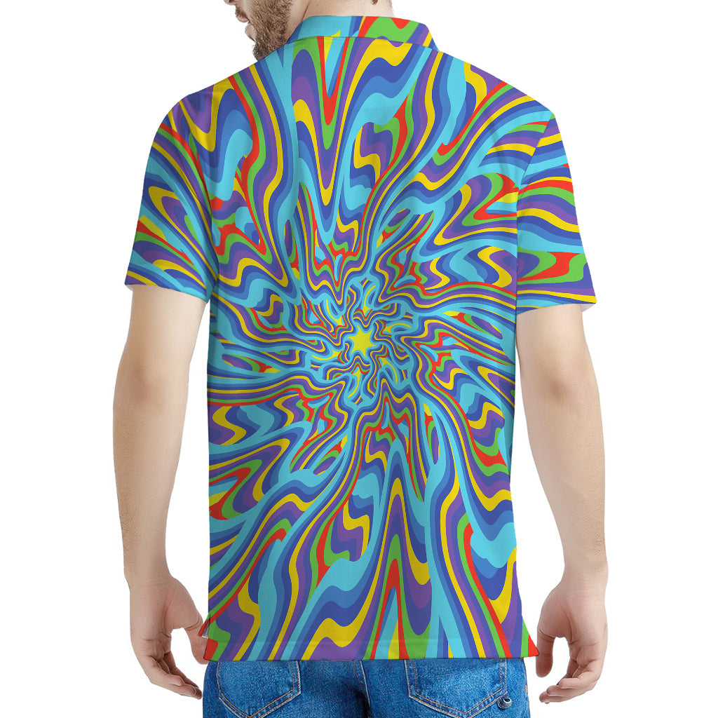 Psychedelic Print Men's Polo Shirt