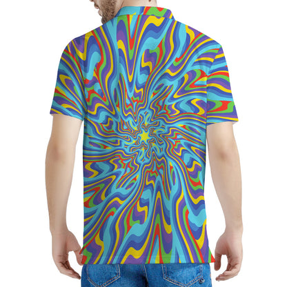 Psychedelic Print Men's Polo Shirt
