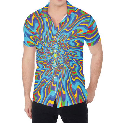 Psychedelic Print Men's Shirt