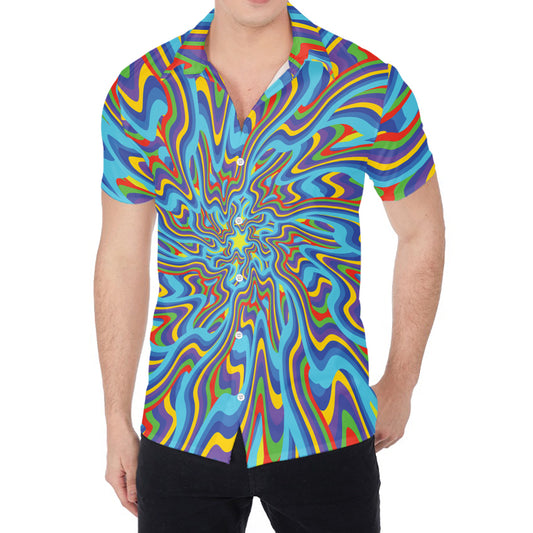 Psychedelic Print Men's Shirt