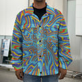 Psychedelic Print Men's Shirt Jacket