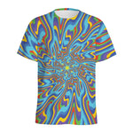 Psychedelic Print Men's Sports T-Shirt