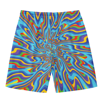 Psychedelic Print Men's Swim Trunks