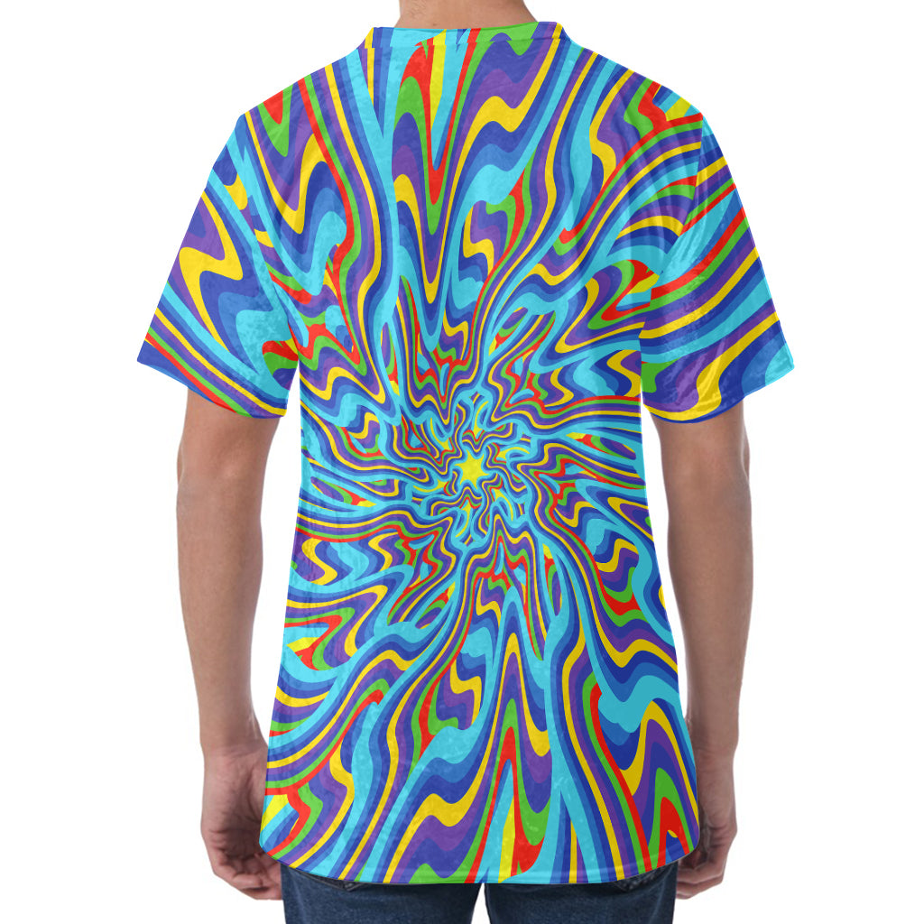Psychedelic Print Men's Velvet T-Shirt