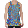 Psychedelic Print Men's Velvet Tank Top