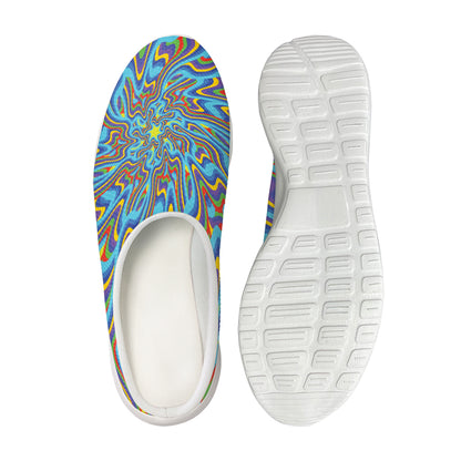 Psychedelic Print Mesh Casual Shoes
