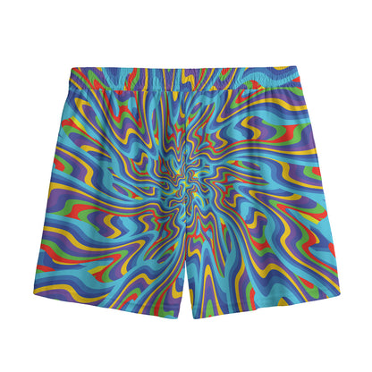 Psychedelic Print Mesh Shorts