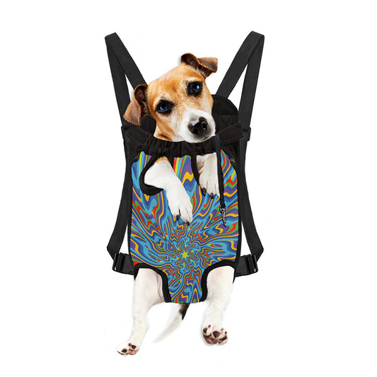 Psychedelic Print Pet Carrier Backpack