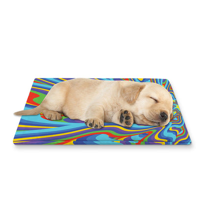 Psychedelic Print Pet Cooling Mat Cover
