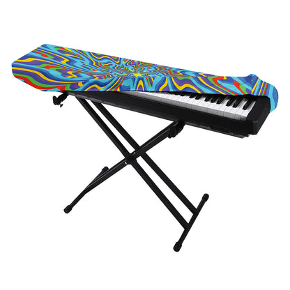 Psychedelic Print Piano Keyboard Cover
