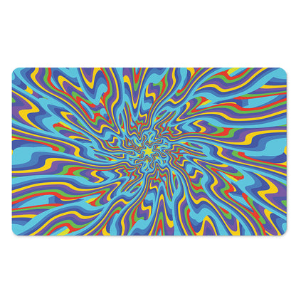 Psychedelic Print Polyester Doormat