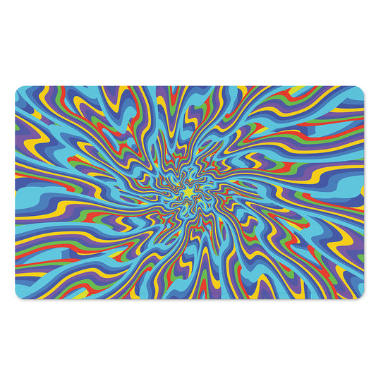 Psychedelic Print Polyester Doormat