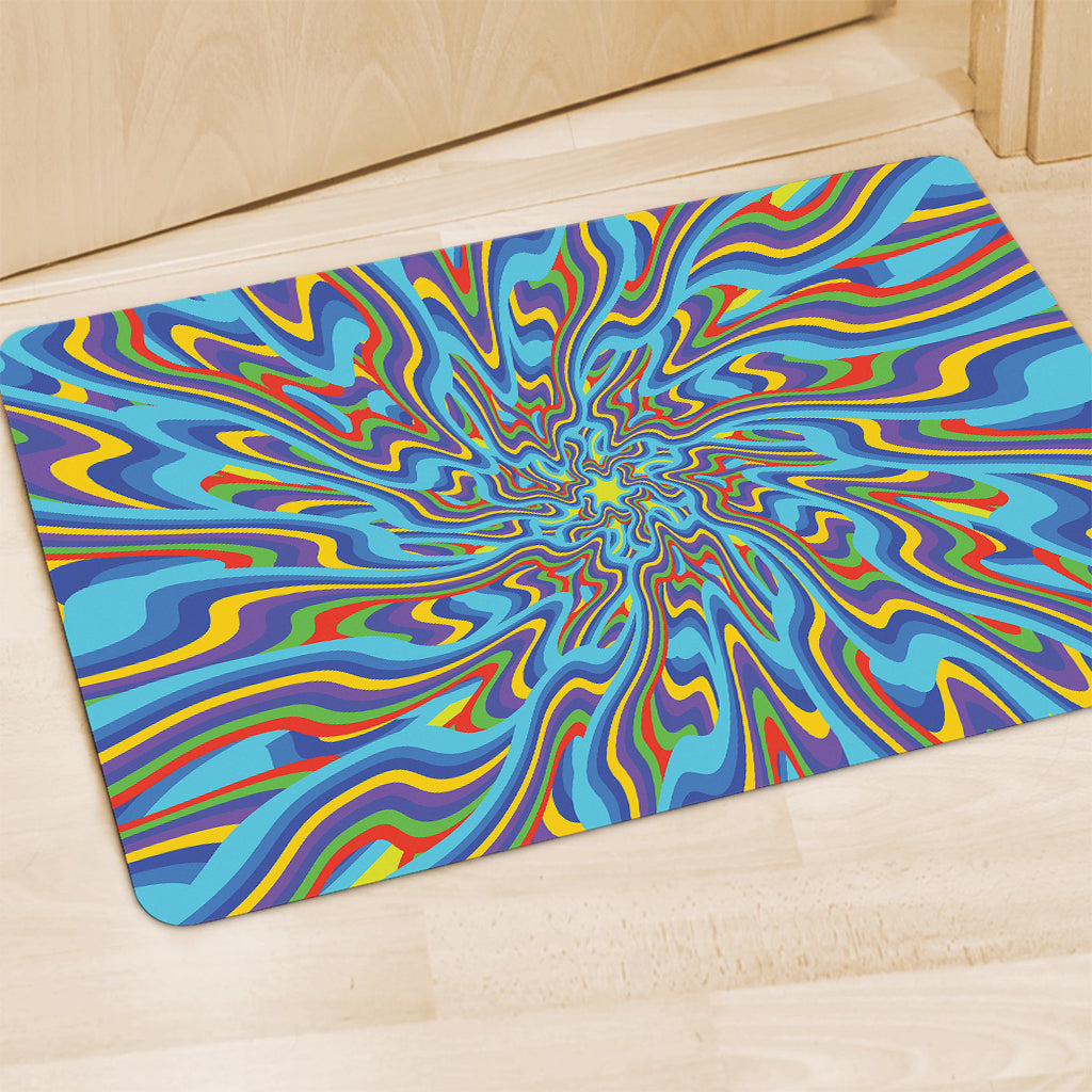 Psychedelic Print Polyester Doormat
