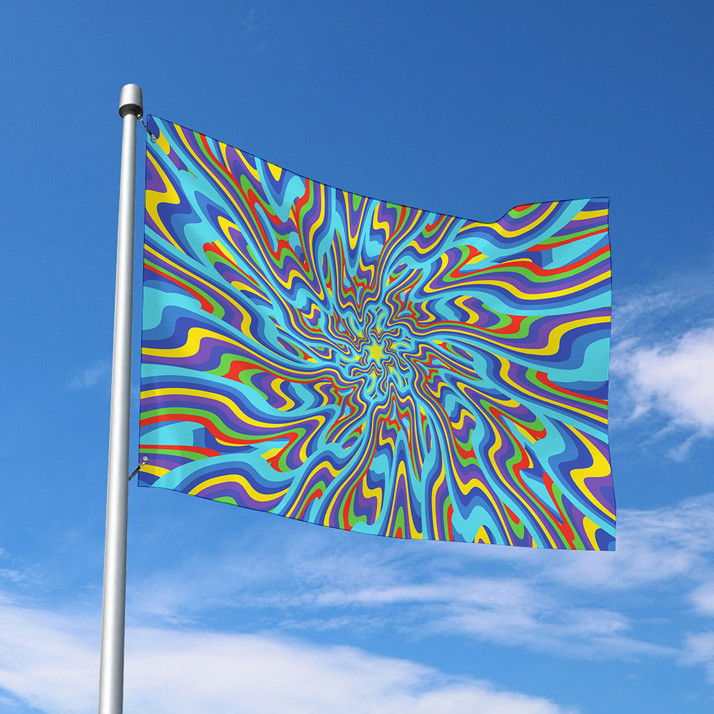 Psychedelic Print Polyester Flag