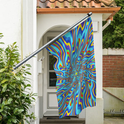 Psychedelic Print Polyester Flag