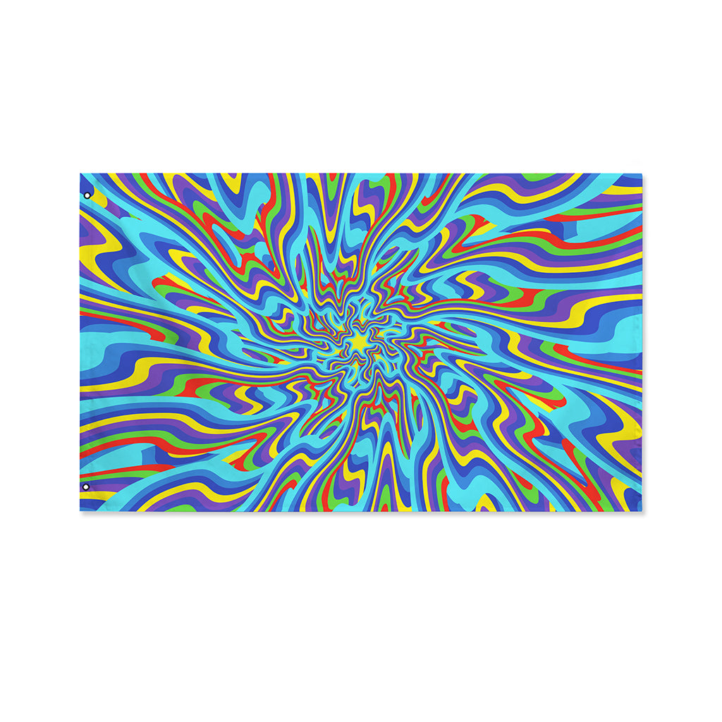 Psychedelic Print Polyester Flag