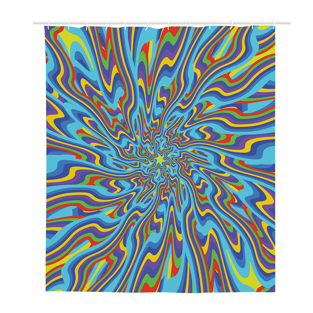 Psychedelic Print Polyester Shower Curtain