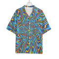 Psychedelic Print Rayon Hawaiian Shirt