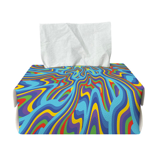 Psychedelic Print Rectangle Tissue Box Cover
