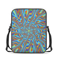 Psychedelic Print Rectangular Crossbody Bag