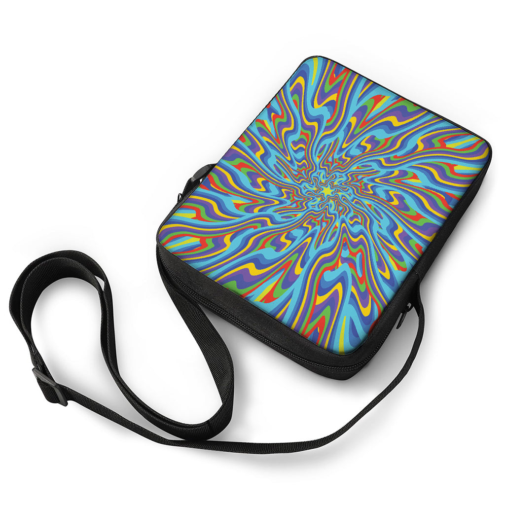Psychedelic Print Rectangular Crossbody Bag
