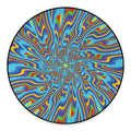 Psychedelic Print Round Floor Mat