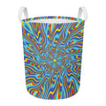 Psychedelic Print Round Laundry Basket