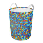 Psychedelic Print Round Laundry Basket