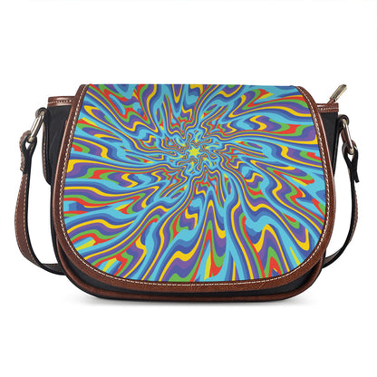 Psychedelic Print Saddle Bag