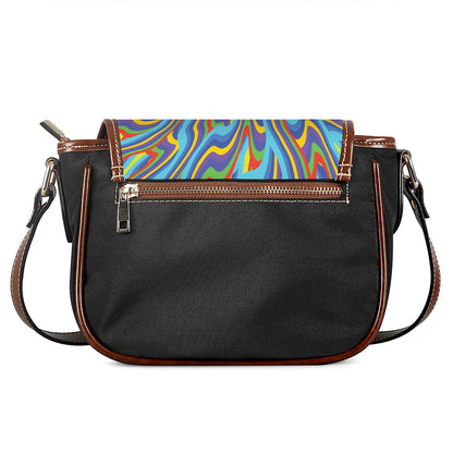 Psychedelic Print Saddle Bag
