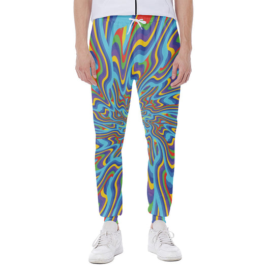 Psychedelic Print Scuba Joggers