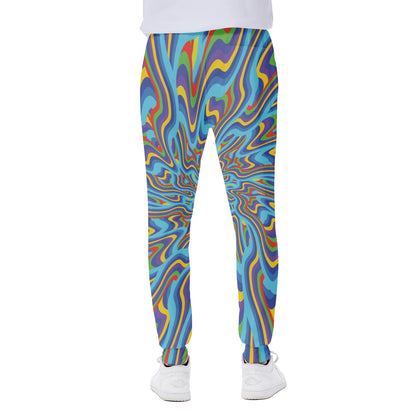 Psychedelic Print Scuba Joggers