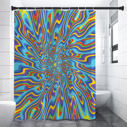 Psychedelic Print Shower Curtain