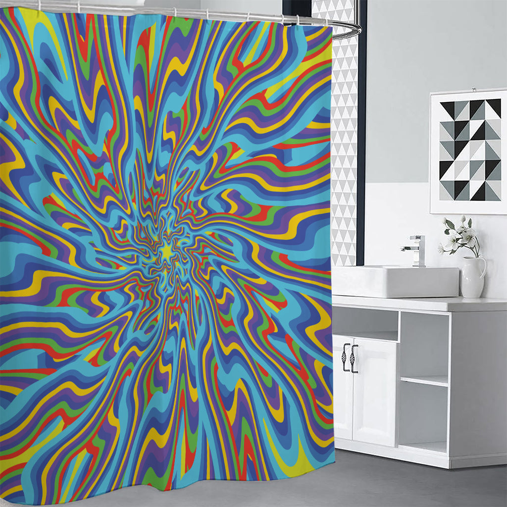 Psychedelic Print Shower Curtain